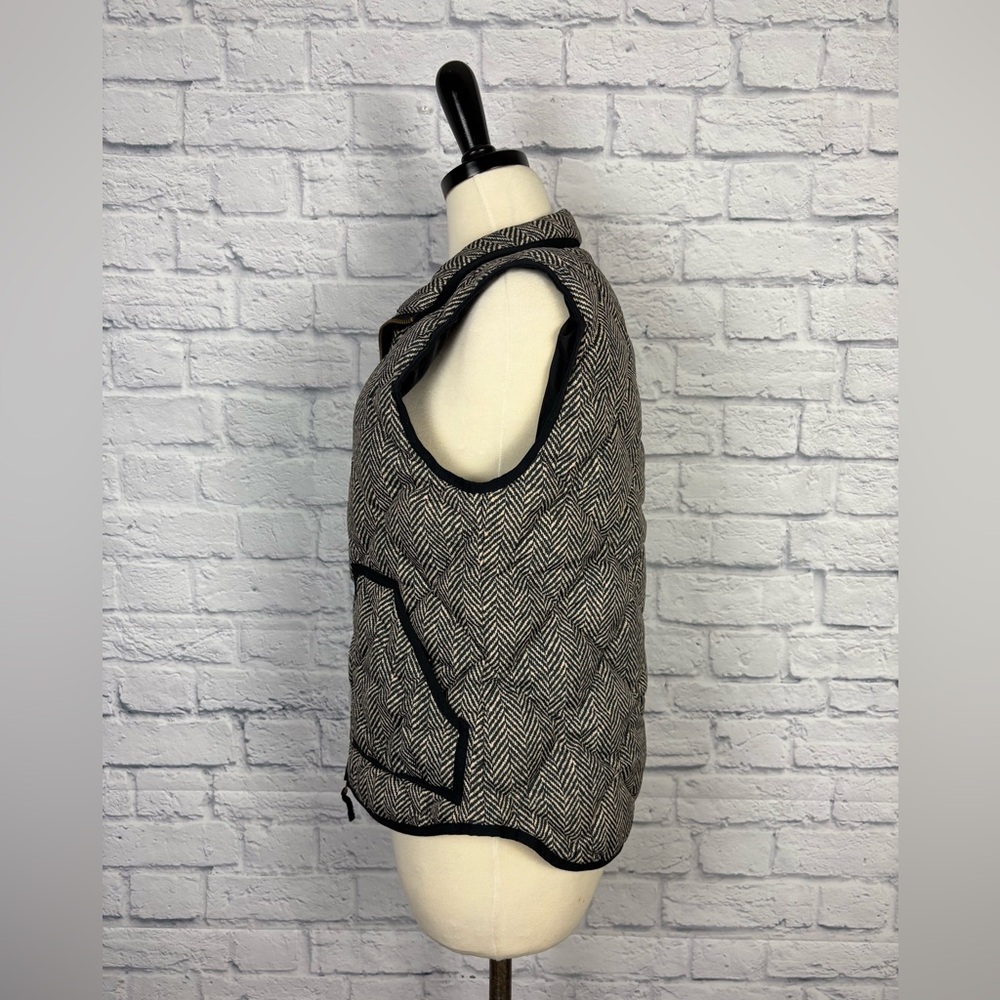 J.Crew Herringbone Down Puffer Vest size S - Picture 4 of 8